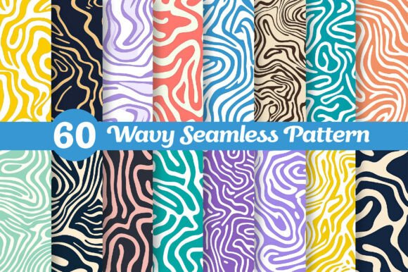 Download Abstract Wavy Contour Seamless Pattern - Wavy Collection