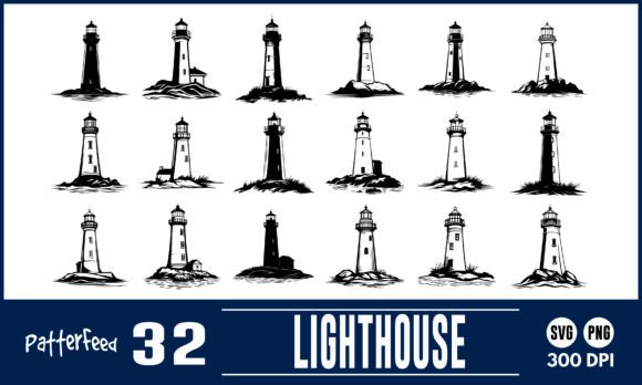Download Lighthouse Svg Png Silhouette Cut Bundle - Silhouette Collection
