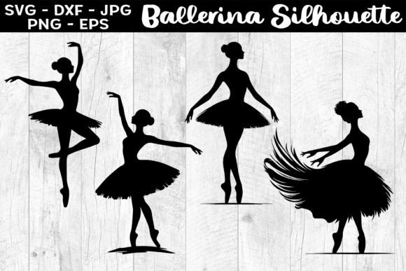 Download Ballerina Silhouettes SVG EPS PNG - Silhouette Collection