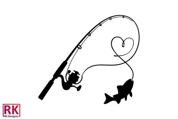 Download Fishing Rod SVG Love Fish SVG Heart SVG - Fishing Collection