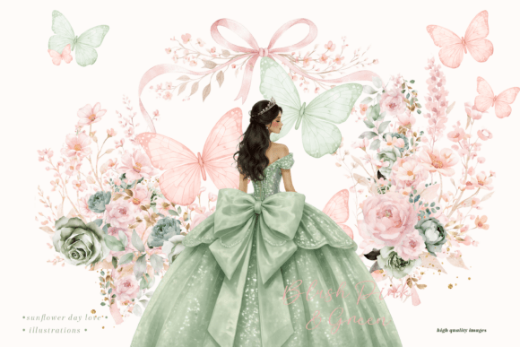 Download Sage Green Princess Wildflowers Clipart - Flowers Collection