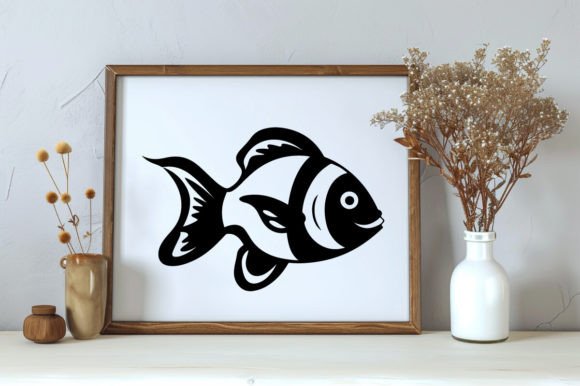 Download Silhouette of a Clown Fish Illustration - Silhouette Collection