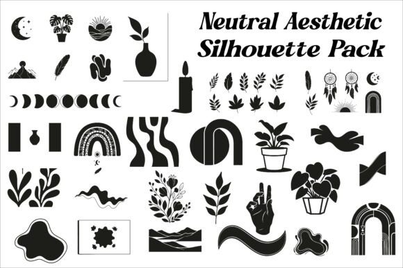 Download Modern Neutral Aesthetic Silhouettes - Silhouette Collection